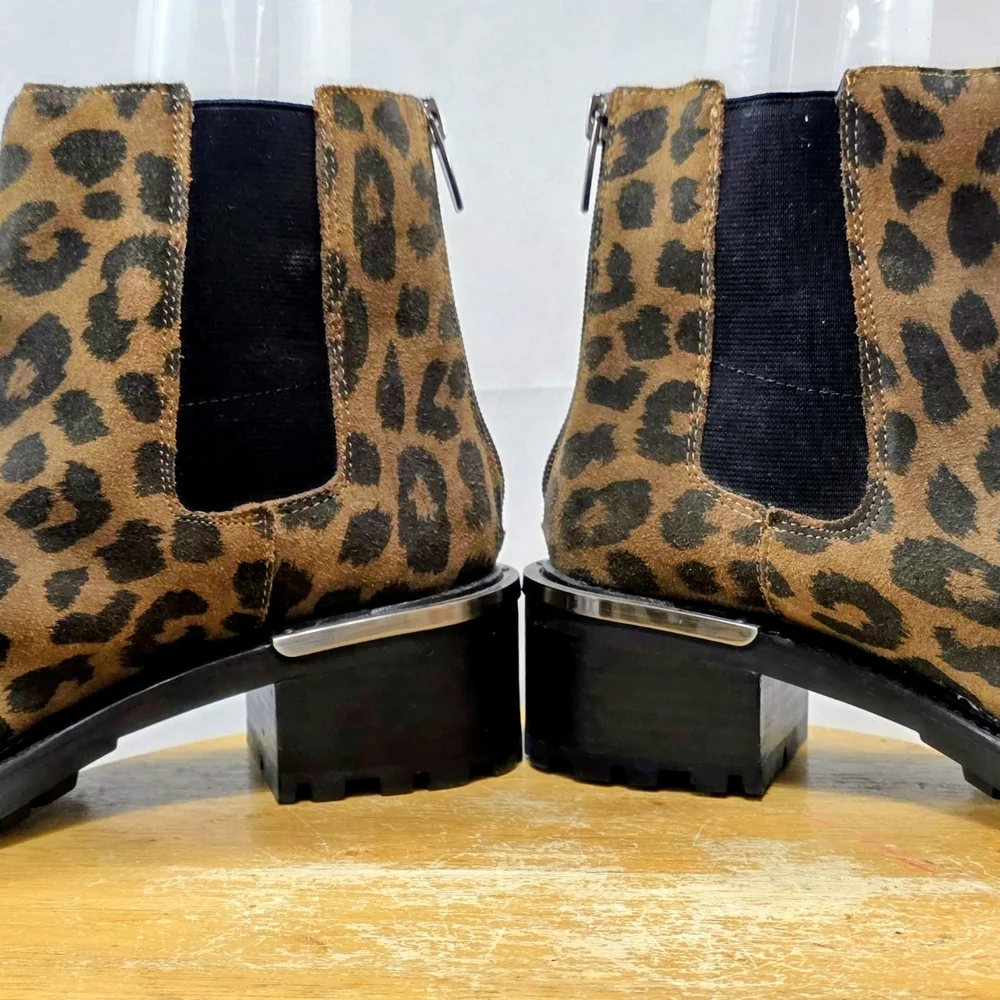 Vince Camuto Leopard Print Ankle Boots - Picture 4 of 6